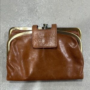 HOBO Brown Leather Clutch Wallet